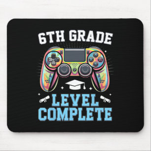 6th Grade Level Complete Last Day Of School Gamer Mouse Pad