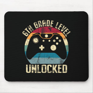 6th Grade Level Unlocked Back To School First Day Mouse Pad