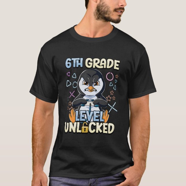 6Th Grade Level Unlocked T-Shirt (Front)