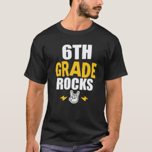 6th Grade Rocks Back To School Sixth Grade Teacher T-Shirt