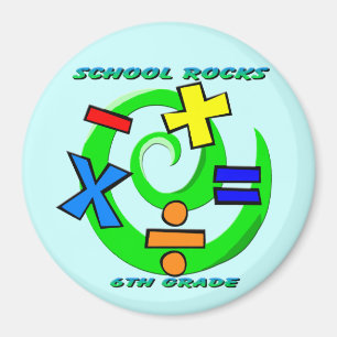 6th Grade Rocks - Math Symbols Magnet
