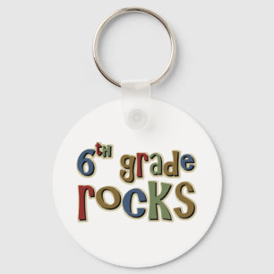 6th Grade Rocks Sixth Key Ring