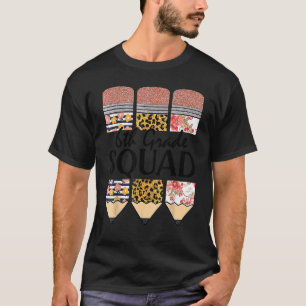 6th Grade Squad sixth Teacher Back To School Leopa T-Shirt