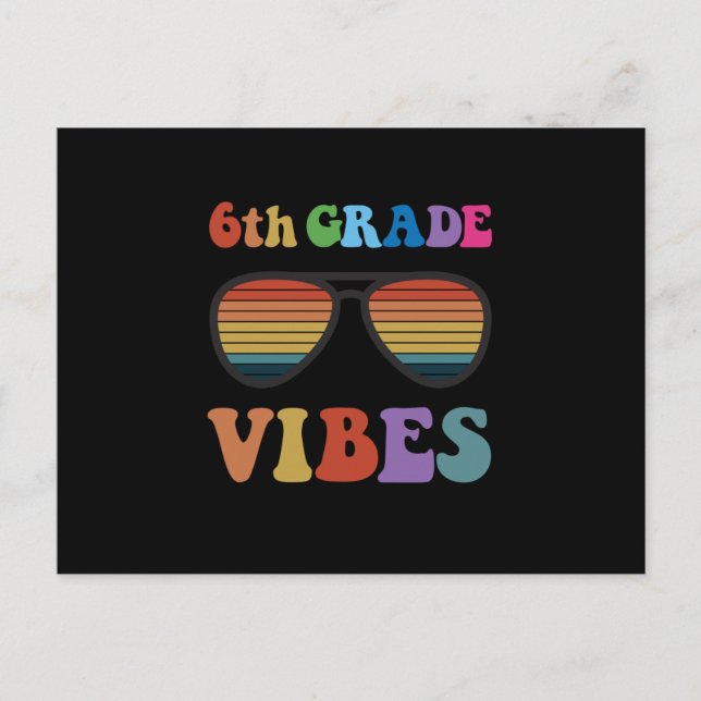 6th Grade Vibes Postcard (Front)
