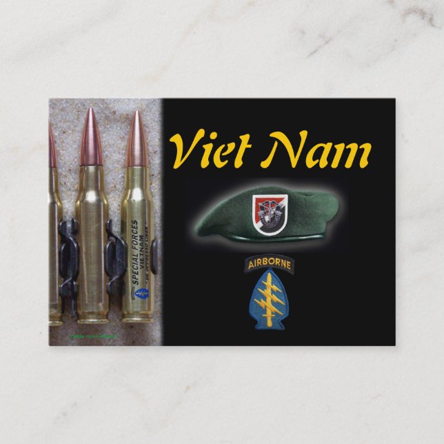 6th green berets special forces flash trading card (Front)