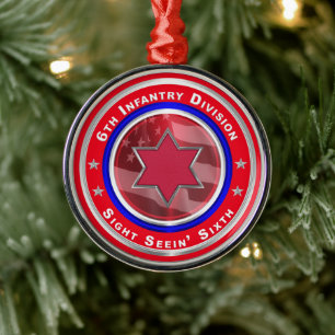 6th Infantry Division Keepsake Christmas Metal Ornament