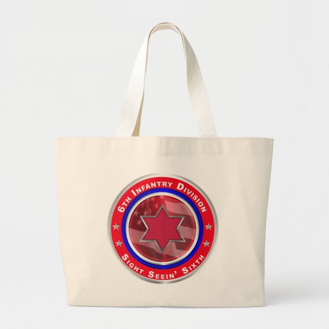 6th Infantry Division Keepsake Large Tote Bag (Front)