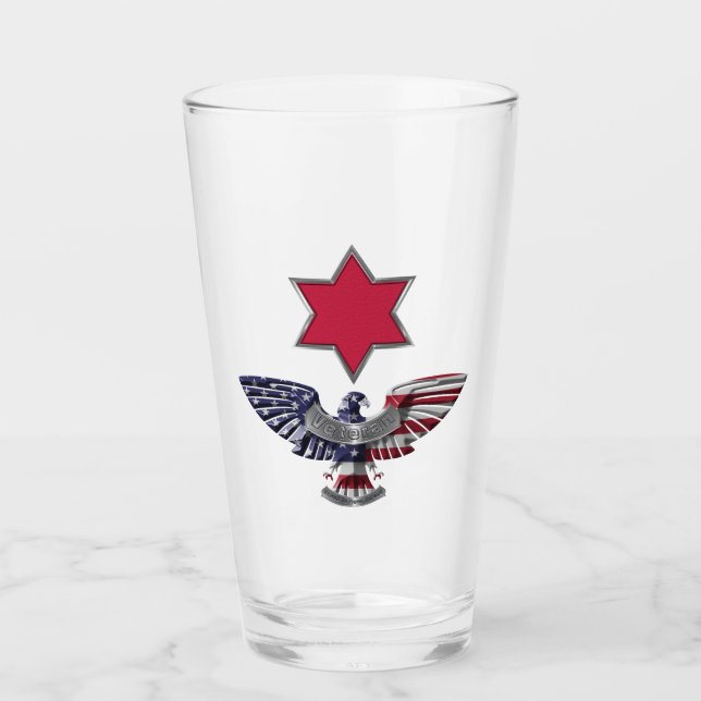 6th Infantry Division “Red Star” Glass (Front)