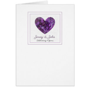 6th iron wedding anniversary purple heart