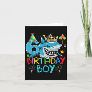 6th Ocean Themed Party 6 Years Old For Boys Card