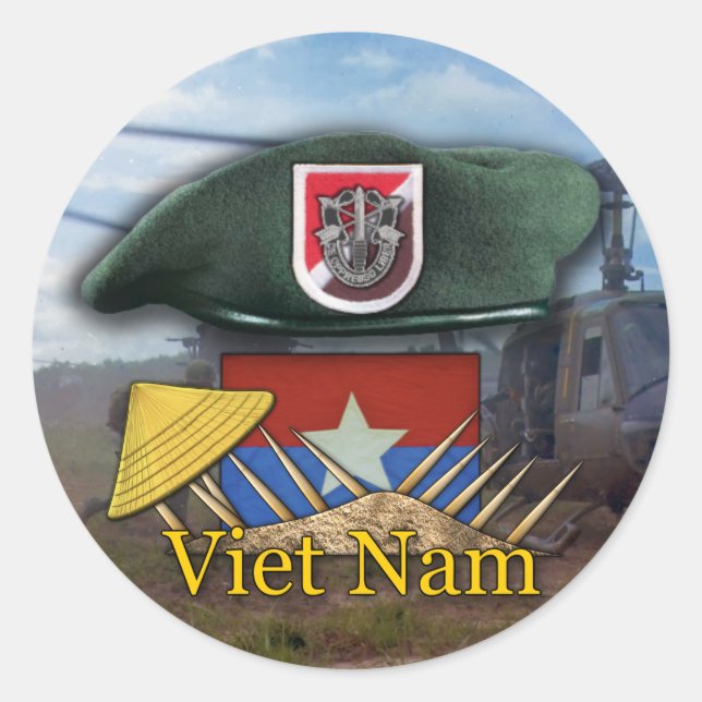 6th Special forces green berets vietnam Sticker (Front)