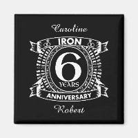 6th wedding anniversary distressed crest