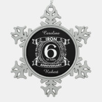 6th wedding anniversary distressed crest