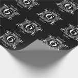 6th wedding anniversary distressed crest wrapping paper<br><div class="desc">A design to celebrate your sixth year of marriage. This first wedding anniversary design has a distressed white crest,  with the text iron,  6 year ,  anniversary.  If you would like any help customising this design please contact me,  their is an ask this designer button,  just below this text.</div>