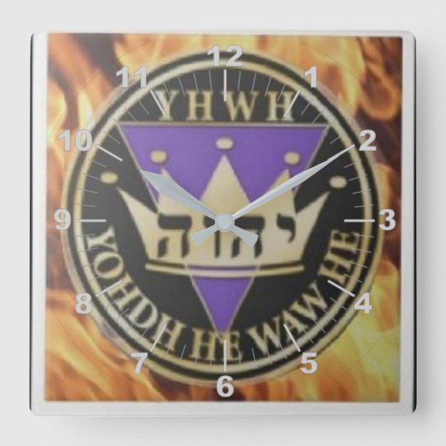 6x6 Divine Blaze Ceramic Tile Square Wall Clock (Front)