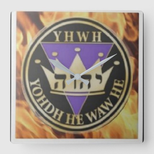 6x6 Divine Blaze Ceramic Tile Square Wall Clock (Front)