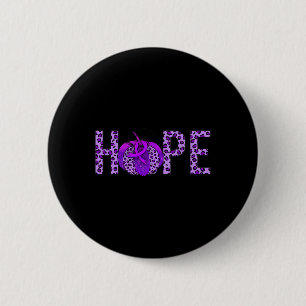 6yo8 Purple Ribbon Heimerheimer's Awareness Month 6 Cm Round Badge
