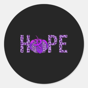 6yo8 Purple Ribbon Heimerheimer's Awareness Month Classic Round Sticker