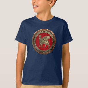 [700] Assyrian Winged Bull - Gold Lamassu T-Shirt