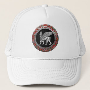 [700] Assyrian Winged Lion - Silver Lamassu Trucker Hat