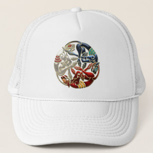 [700] Celtic Sacred Art - Three Dogs Trucker Hat