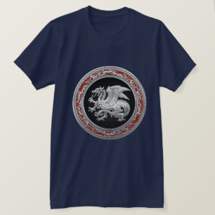 [700] Icelandic Dragon, Landvættir [Silver] T-Shirt