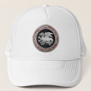 [700] Icelandic Dragon, Landvættir [Silver] Trucker Hat