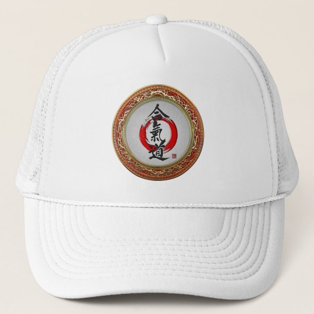 [700] Japanese calligraphy - Aikido Trucker Hat (Front)
