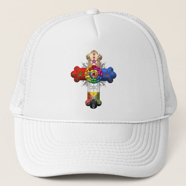 [700] Rosy Cross (Rose Croix) Trucker Hat (Front)