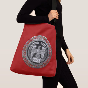 [700] Silver Roman Imperial Eagle Crossbody Bag