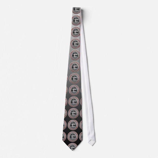 [700] Treasure Trove: Celtic Tree of Life [Silver] Tie (Front)