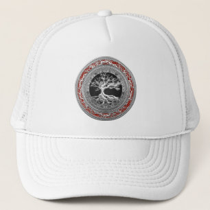 [700] Treasure Trove: Celtic Tree of Life [Silver] Trucker Hat