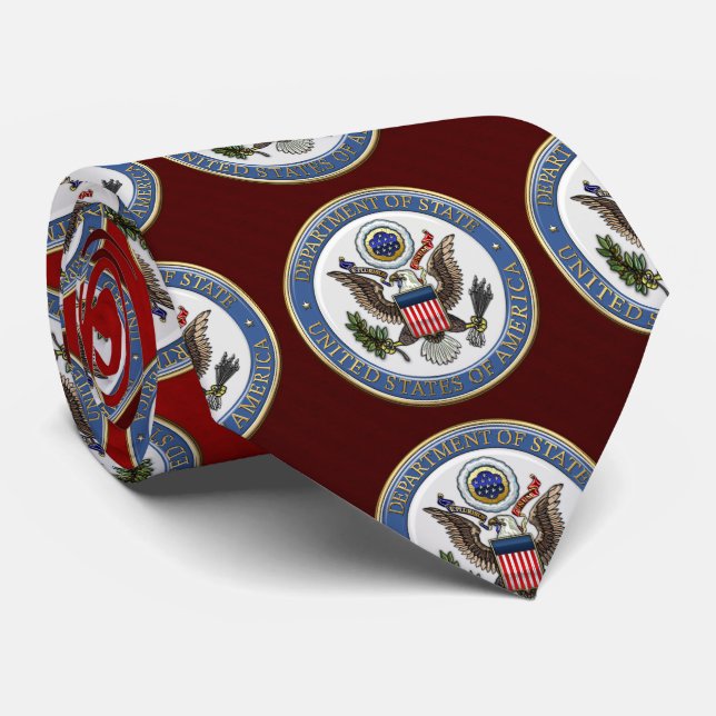 [700] U.S. Department of State (DoS) Emblem [3D] Tie (Rolled)