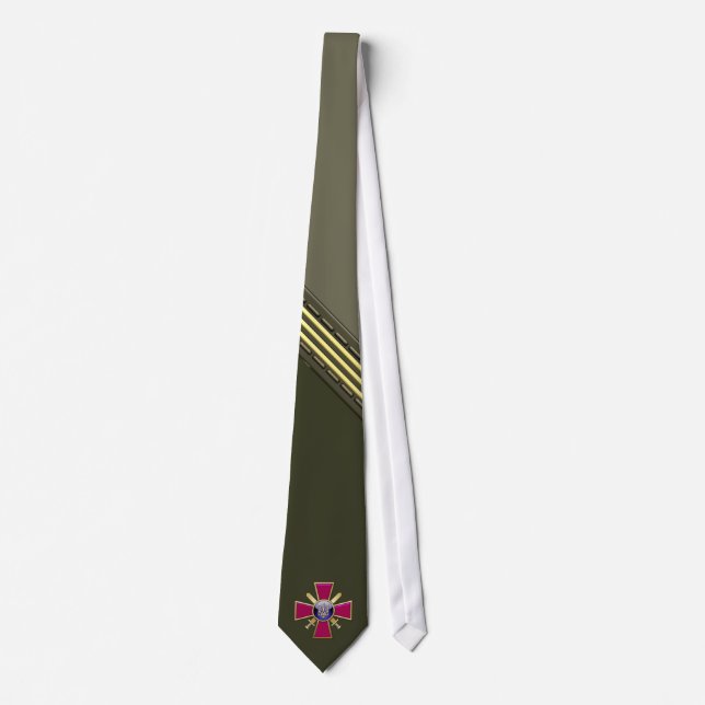 [700] Ukrainian Ground Forces Emblem Tie (Front)