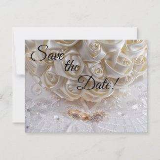 7060-Wedding Bouquet & Rings Postcard