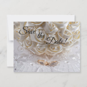 7060-Wedding Bouquet & Rings Postcard