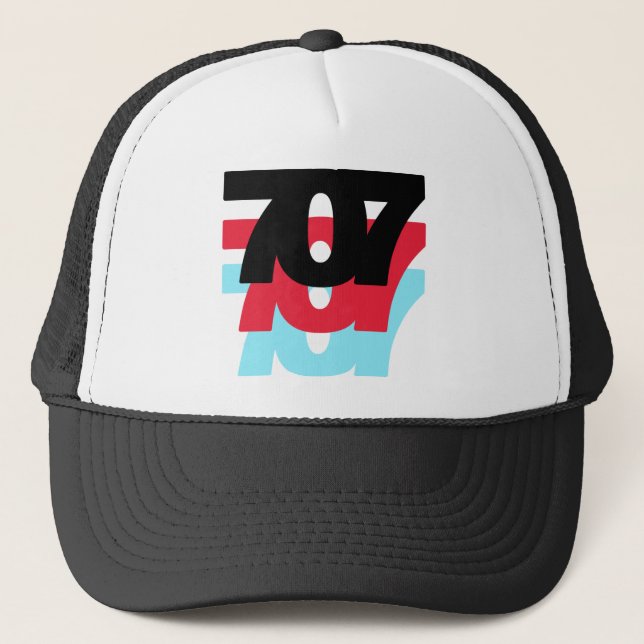 707 Area Code Trucker Hat (Front)