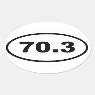 70.3 miles Half Triathlon Oval Sticker