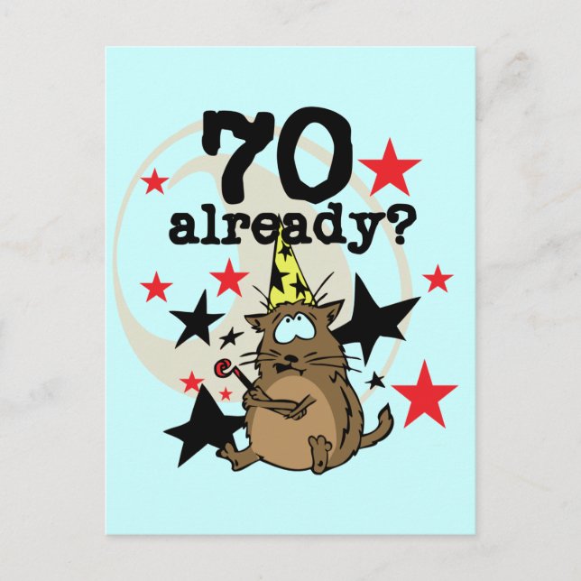 70 Already Birthday Postcard (Front)
