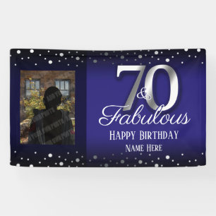 70 and Fabulous Birthday Confetti Photo Banner