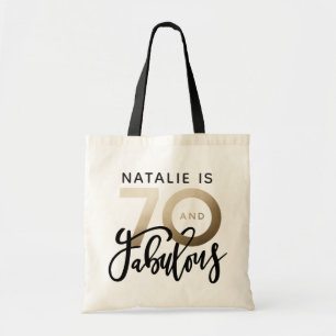 70 and fabulous birthday gift party favour tote bag