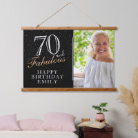 70 and Fabulous Elegant Black 70th Birthday Photo