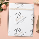 70 and Fabulous Elegant Woman 70th Birthday Wrapping Paper<br><div class="desc">70 and Fabulous Elegant Woman 70th Birthday Wrapping Paper. Personalise it with your name and make your own personal birthday gift wrapping paper.</div>