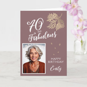 70 and Fabulous Foliage 70th Birthday Photo  Card