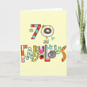 70 and Fabulous - Happy 70th Birthday Card
