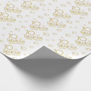70 and Fabulous Modern 70th Birthday Wrapping Paper