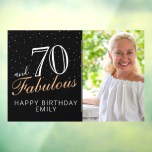 70 and Fabulous Modern Black 70th Birthday Photo