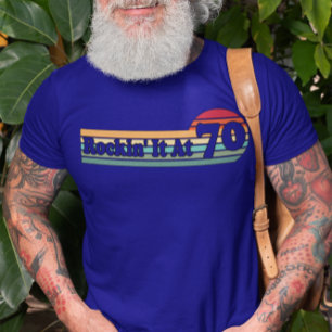 70 and Fabulous Vintage - Retro Sunset Birthday T-Shirt