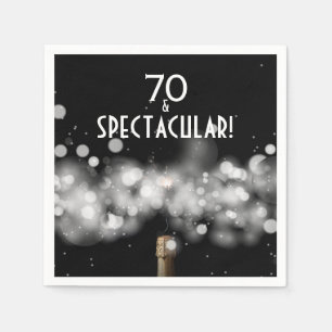 70 and Spectacular Champagne Party Napkins