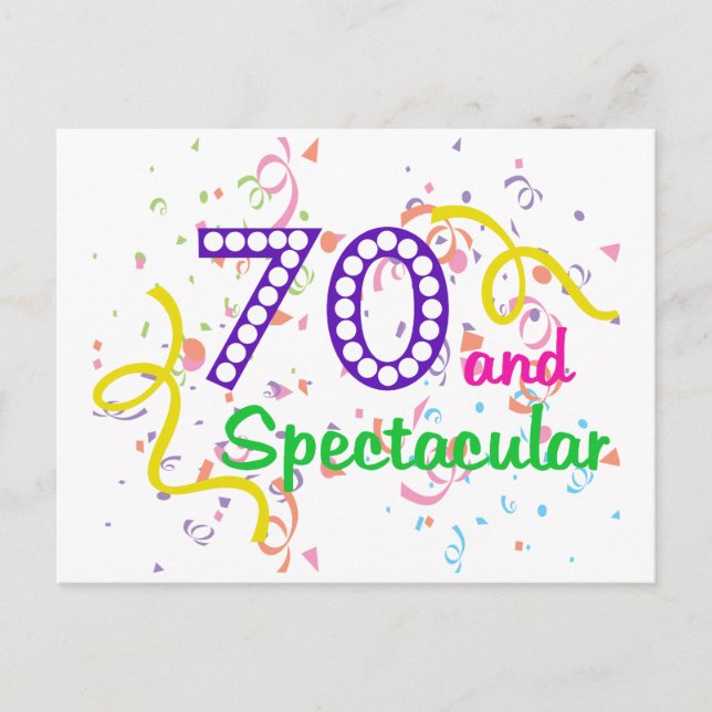 70 and Spectacular Postcard (Front)